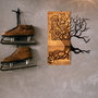 Wallity Muaz Accesorio decorativo de pared Negro y Nogal